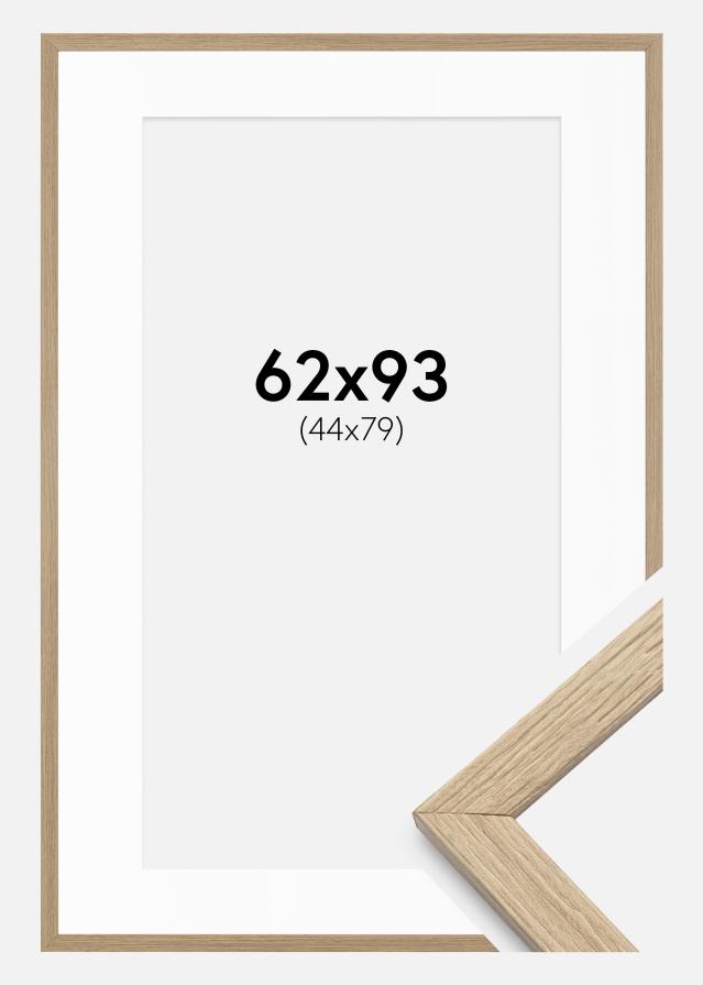 Okvir Stilren hrast 62x93 cm - Paspartui Bijela 45x80 cm