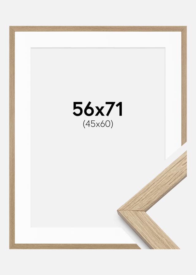 Okvir Stilren hrast 56x71 cm - Paspartui Bijela 46x61 cm