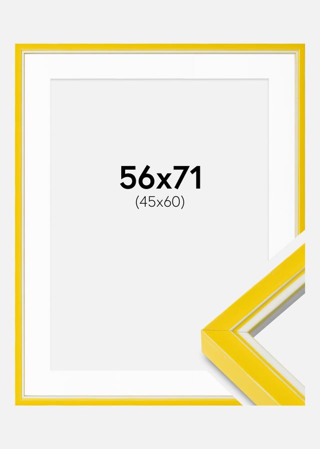 Okvir Diana žuta boja 56x71 cm - Paspartui Bijela 46x61 cm