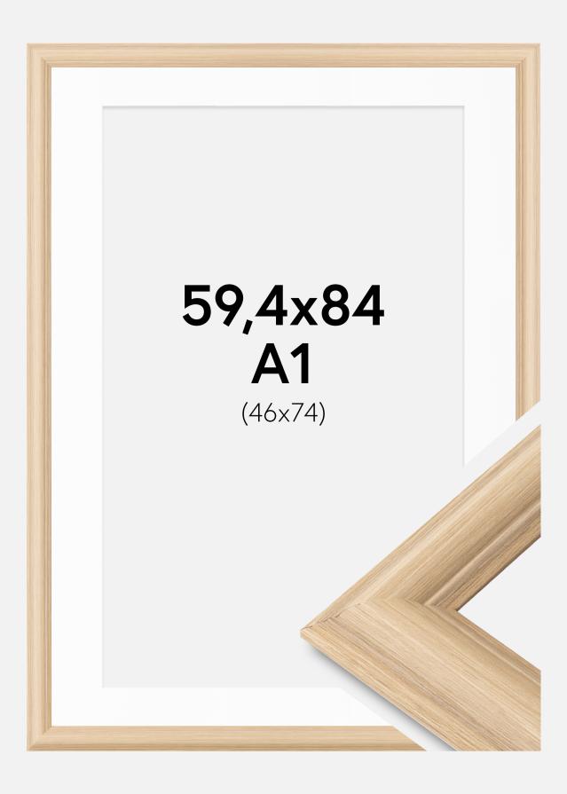 Okvir Västkusten hrast 59,4x84 cm - Paspartui Bijela 47x75 cm