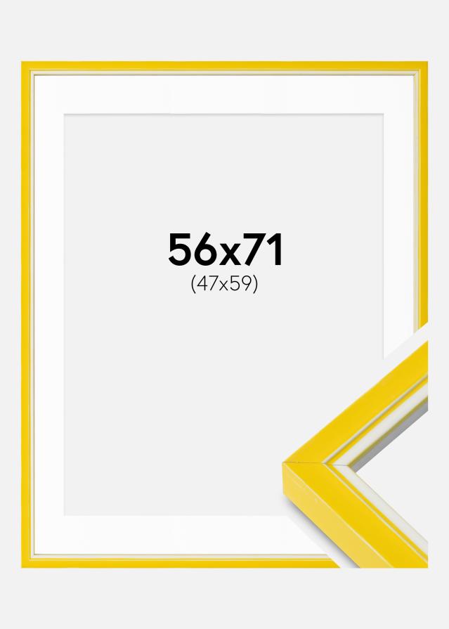 Okvir Diana žuta boja 56x71 cm - Paspartui Bijela 48x60 cm