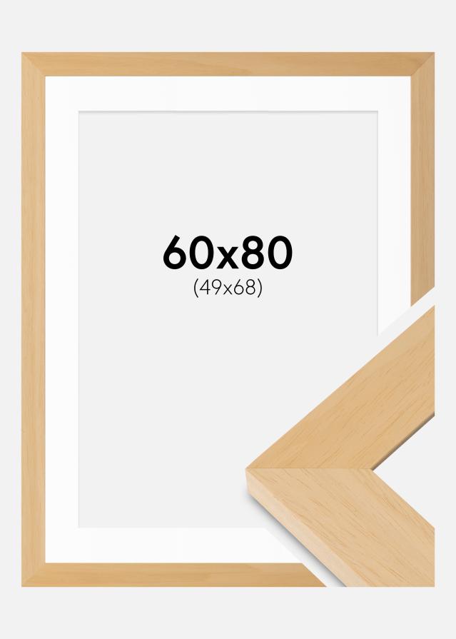 Okvir Juno drvo 60x80 cm - Paspartui Bijela 50x69 cm