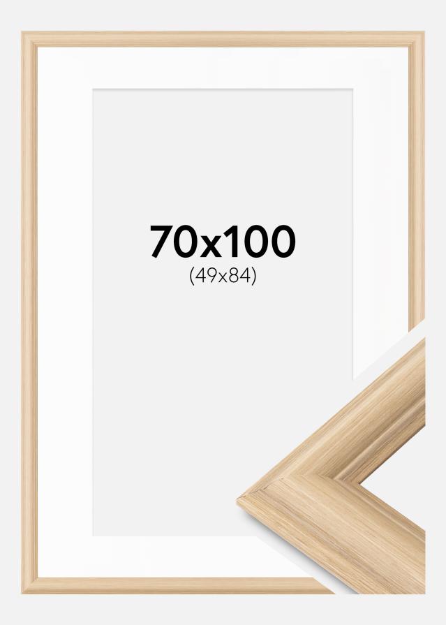 Okvir Västkusten hrast 70x100 cm - Paspartui Bijela 50x85 cm