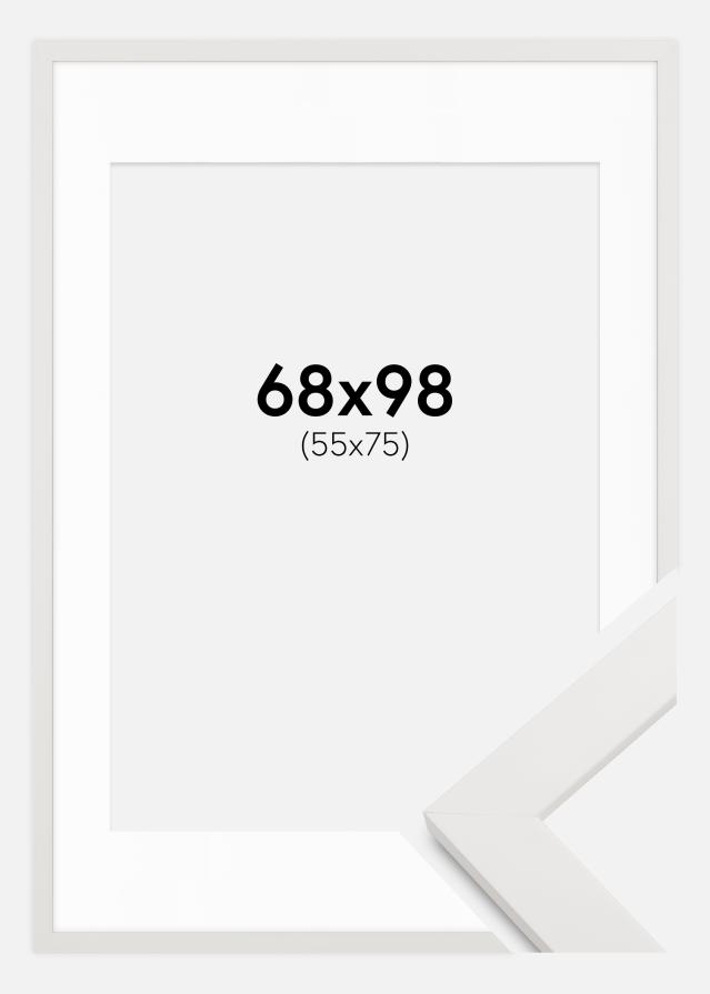 Okvir Bijela drvo 68x98 cm - Paspartui Bijela 56x76 cm