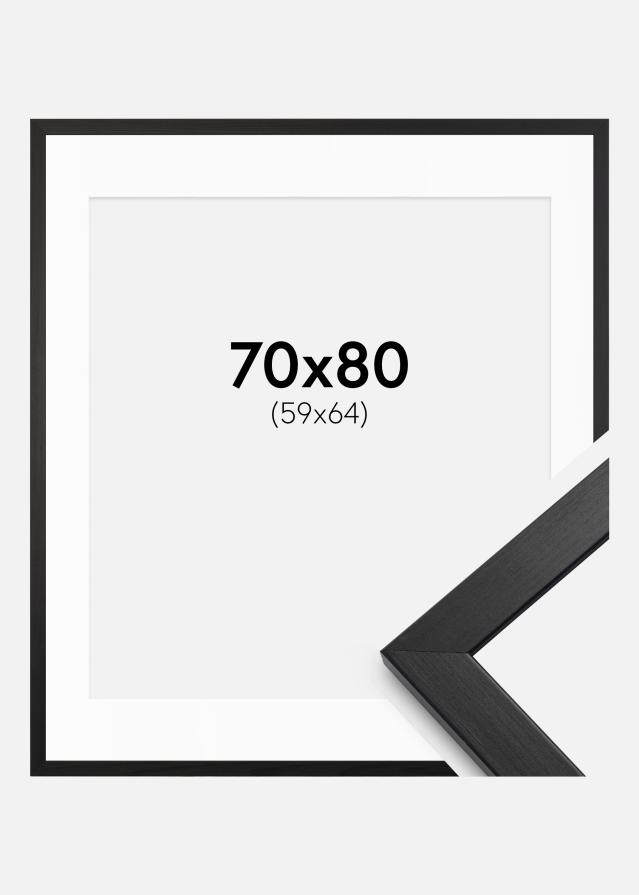 Okvir Stilren crna 70x80 cm - paspartu Bijela 60x65 cm