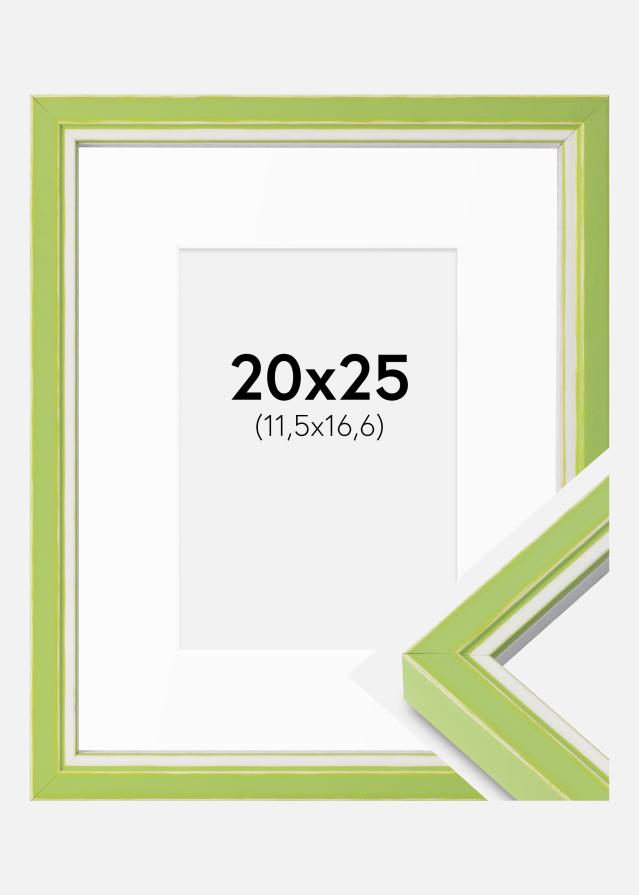 Okvir Diana Svijetlo zelena 20x25 cm - Paspartui Bijela B6 125x176 mm