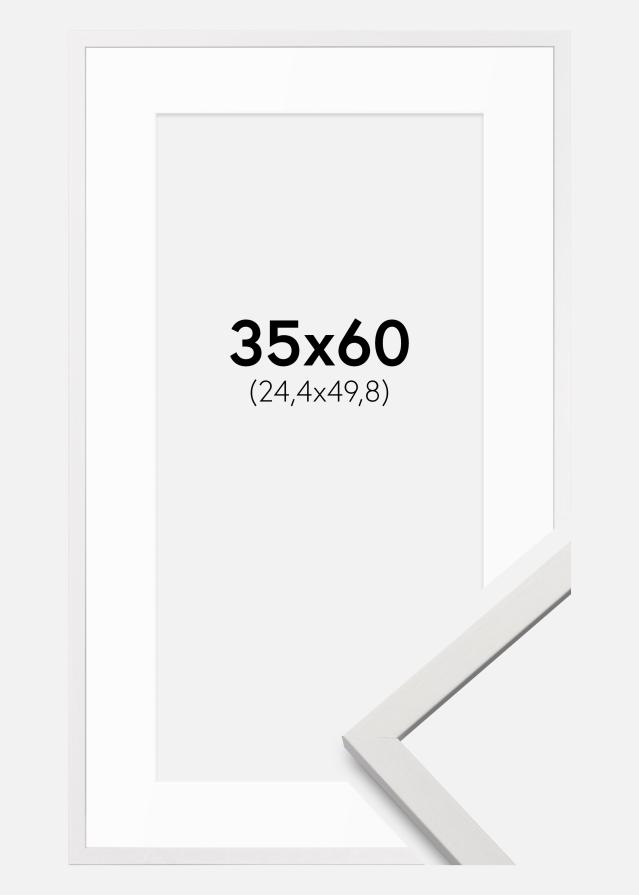 Okvir Edsbyn Bijela 35x60 cm - Paspartui Bijela 10x20 inča