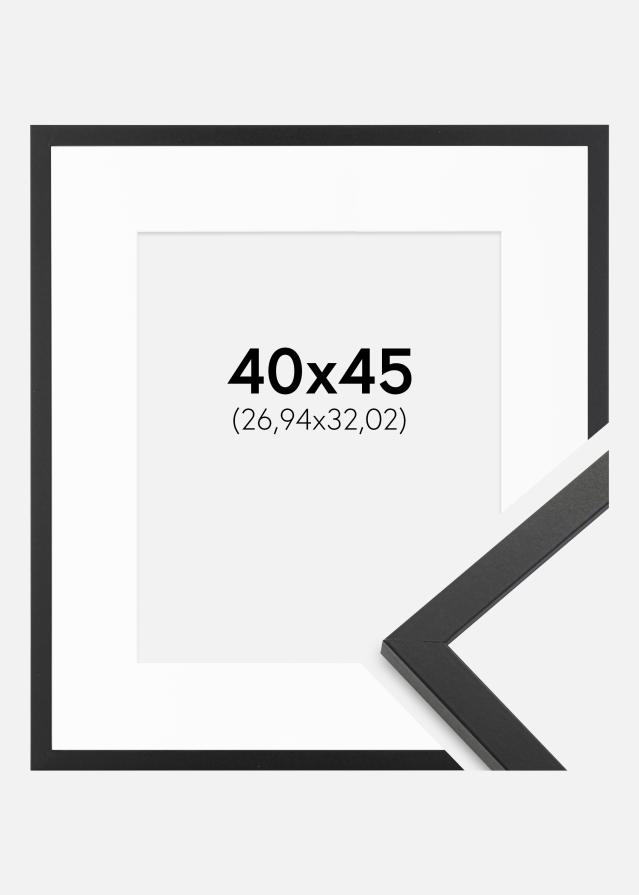 Okvir Trendy crna 40x45 cm - Paspartui Bijela 11x13 inča