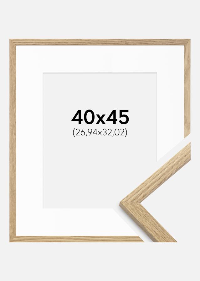 Okvir Trendy hrast 40x45 cm - Paspartui Bijela 11x13 inča