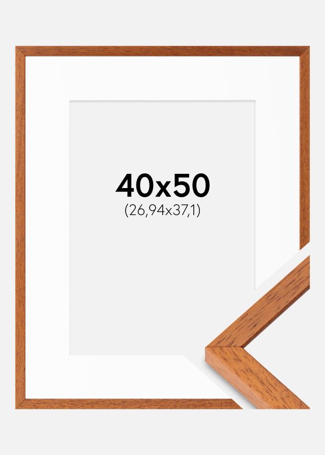 Okvir Ares Trešnja 40x50 cm - Paspartui Bijela 11x15 inča