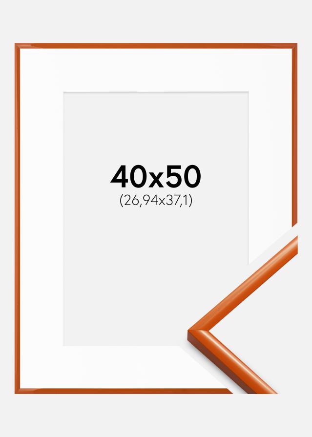 Okvir New Lifestyle narančasta 40x50 cm - Paspartui Bijela 11x15 inča