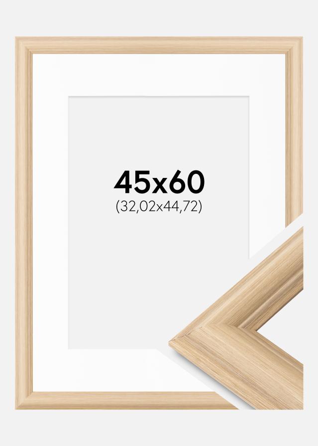 Okvir Västkusten hrast 45x60 cm - Paspartui Bijela 13x18 inča