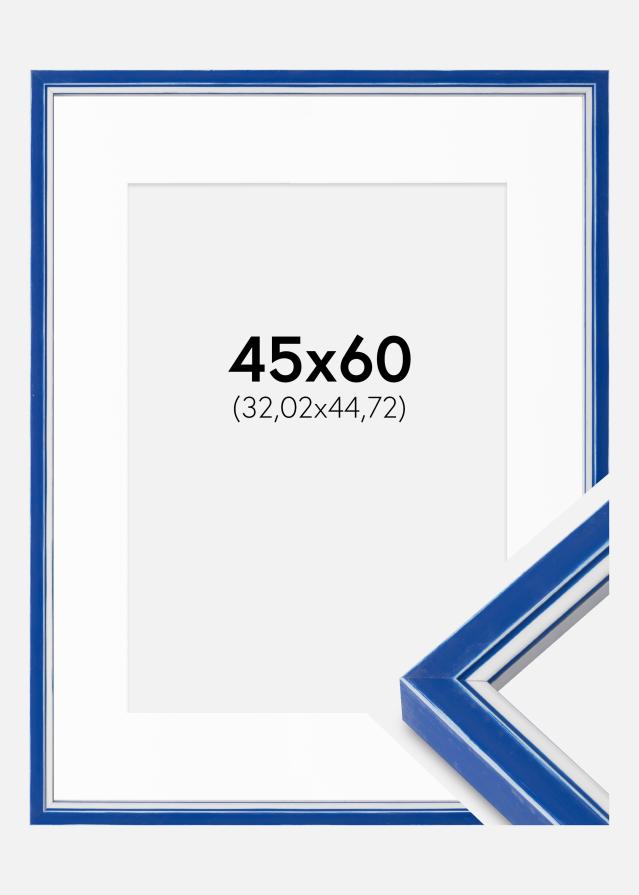 Okvir Diana plava 45x60 cm - Paspartui Bijela 13x18 inča