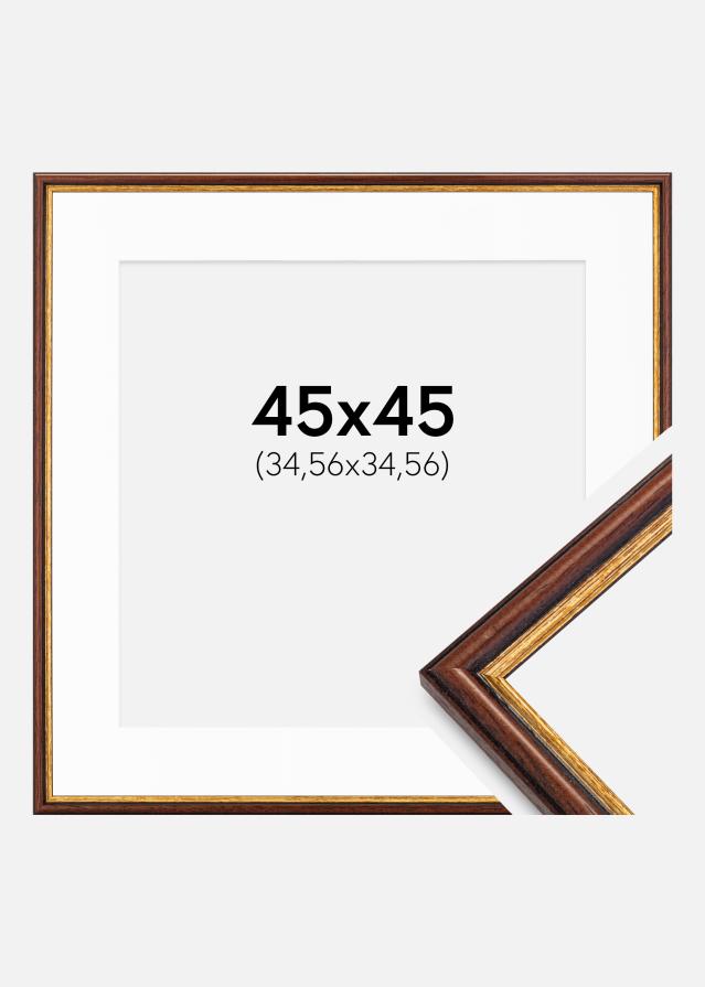Okvir Horndal smeđa 45x45 cm - Paspartui Bijela 14x14 inča