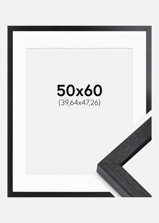 BGA okvir kutije crna 50x60 cm - Paspartui Bijela 16x19 inča