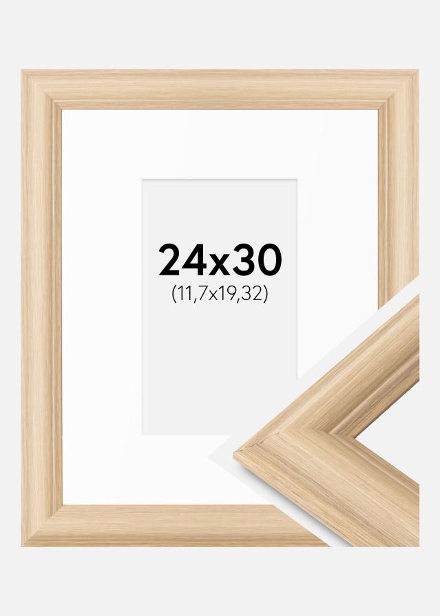 Okvir Västkusten hrast 24x30 cm - Paspartui Bijela 5x8 inča