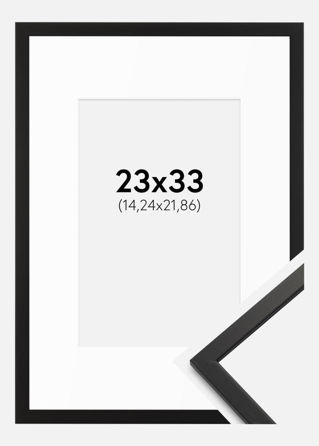 Okvir Edsbyn crna 23x33 cm - Paspartui Bijela 6x9 inča