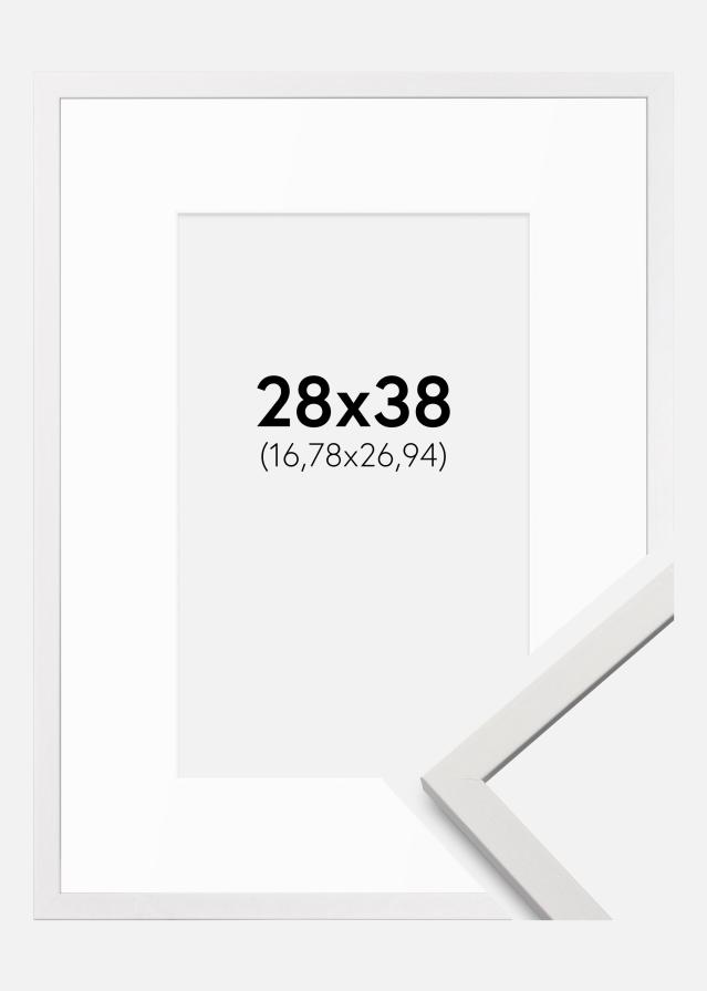 Okvir Edsbyn Bijela 28x38 cm - Paspartui Bijela 7x11 inča