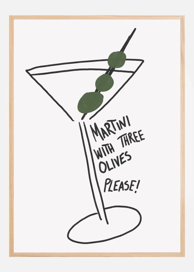 Olive Trio Martini Plakat