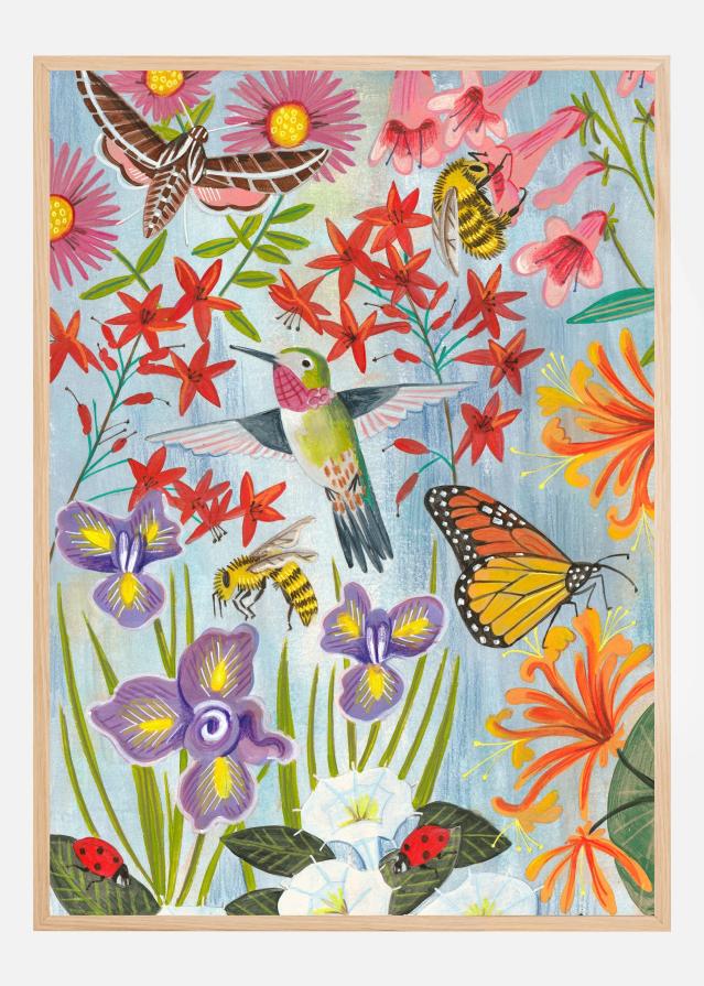 Pollinators and flowers Plakat