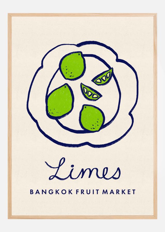 Limes Bangkok Food Market Thailand Plakat