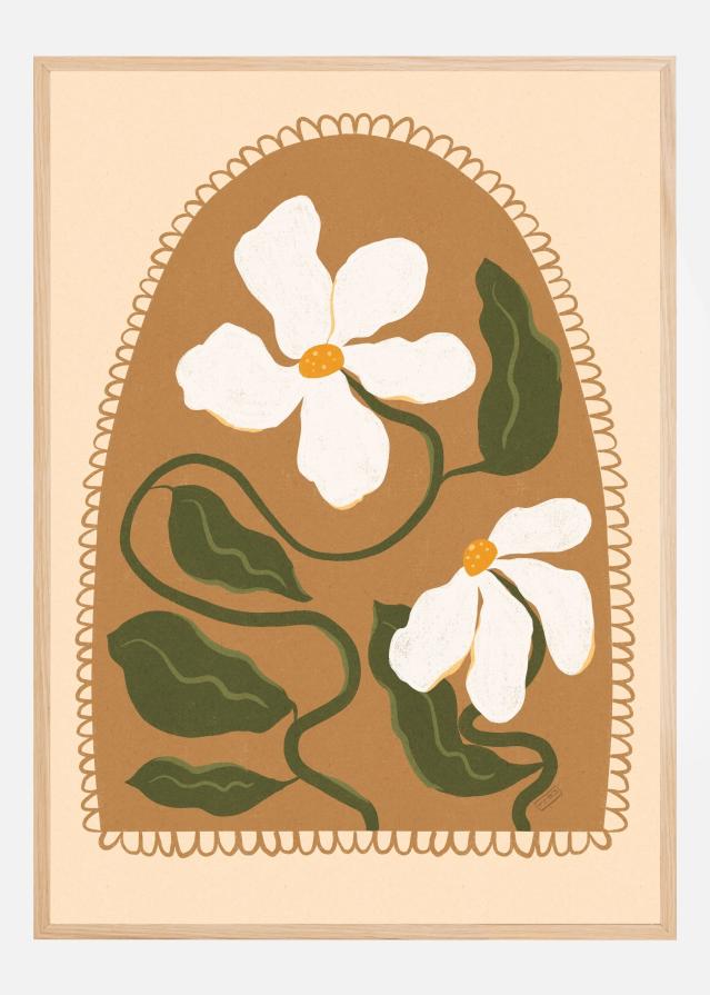 Greek Inspired Boho Flowers Plakat