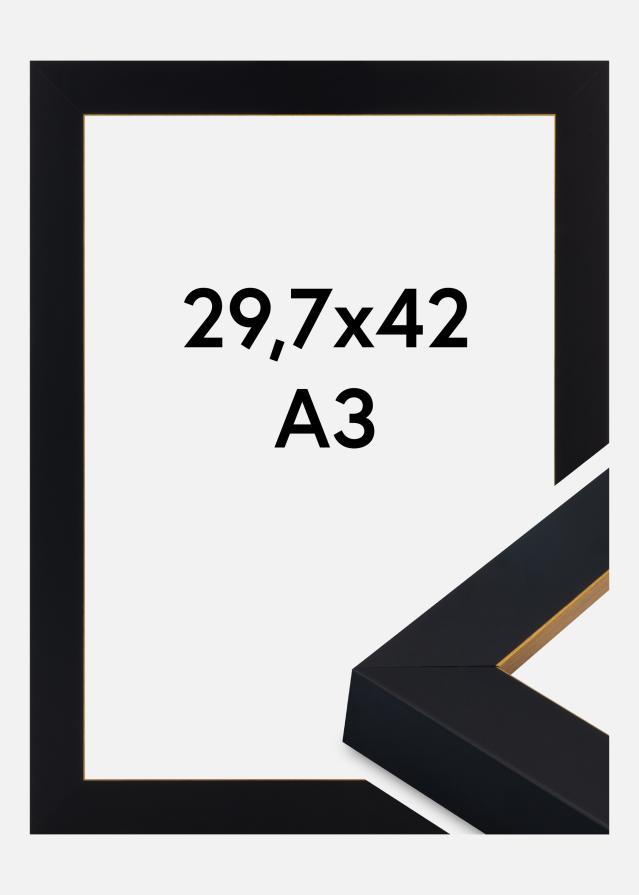 Okvir Sussex Akrilno staklo Crna/Zlatna 29,7x42 cm (A3)