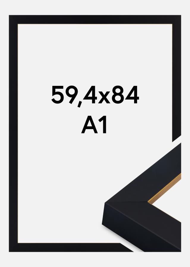 Okvir Sussex Akrilno staklo Crna/Zlatna 59,4x84,1 cm (A1)