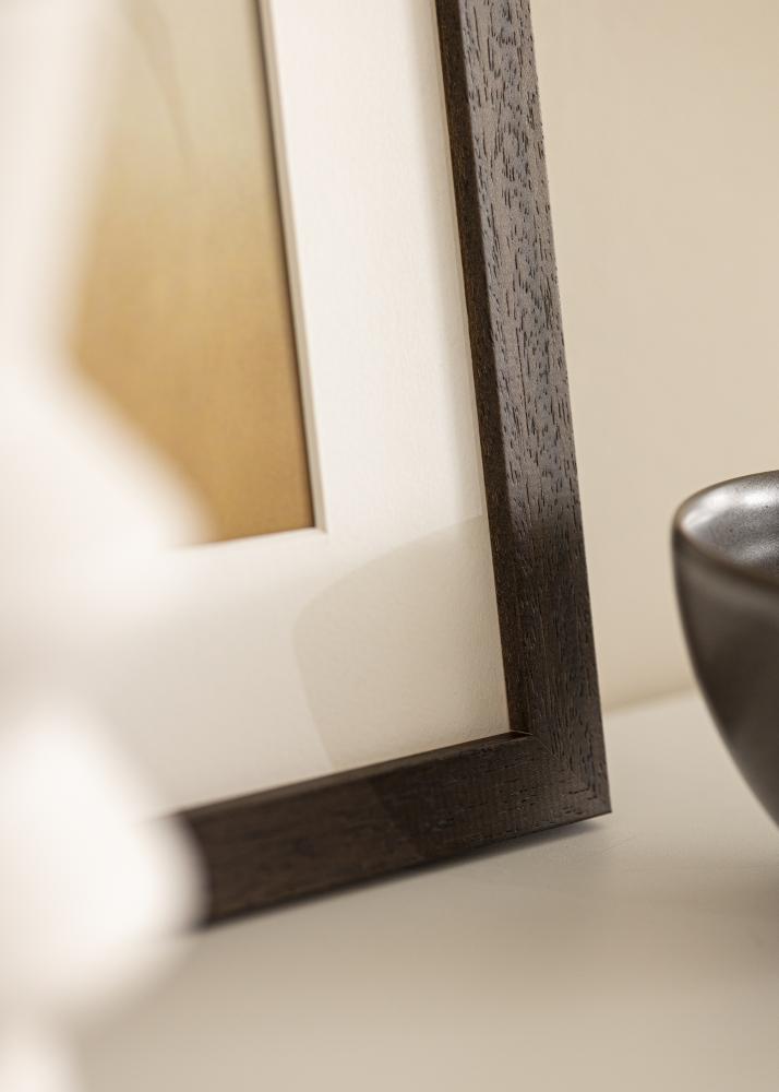 Okvir smeđa drvo 65x75 cm - Paspartui Bijela 55x65 cm