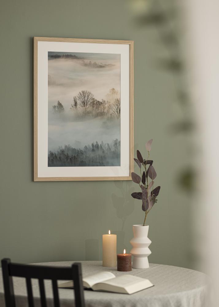 Okvir hrastovo drvo 68x98 cm - paspartu Bijela 56x76 cm