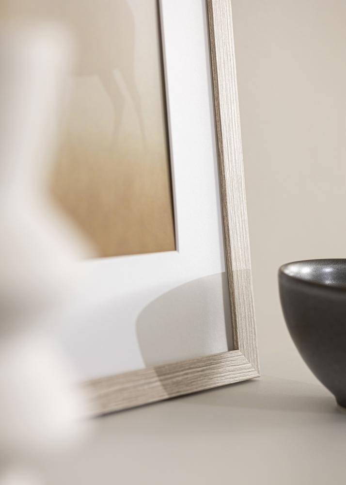 Okvir Stilren Greige hrast 30x40 cm - Paspartui Bijela 20x28 cm