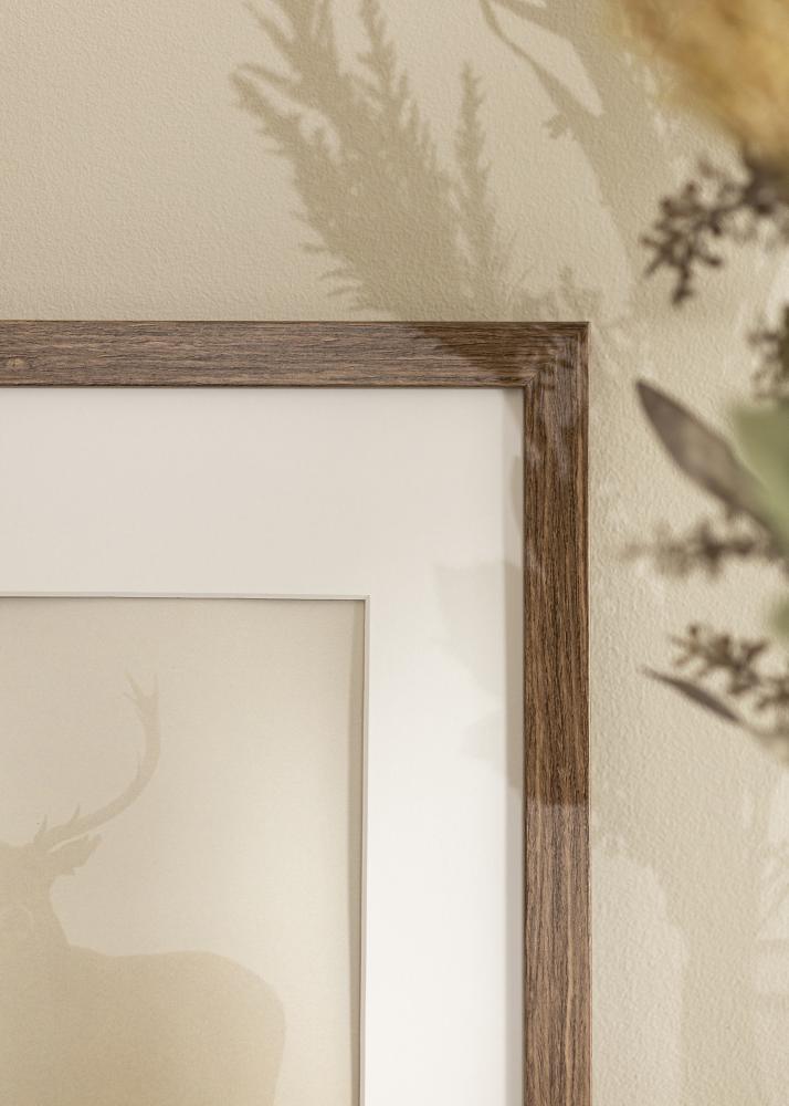 Okvir Stilren hladna smeđa 40x50 cm - Paspartui Bijela 29,7x42 cm