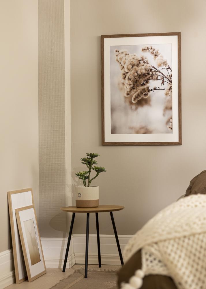 Okvir Stilren hladna smeđa 40x50 cm - Paspartui Bijela 29,7x42 cm