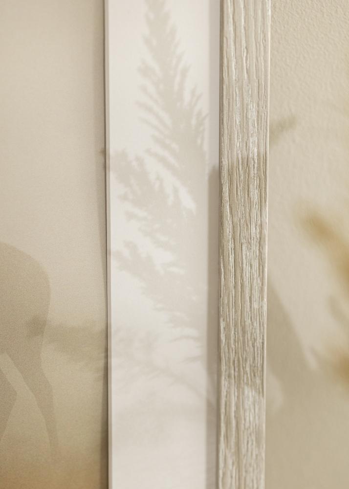 Okvir Stilren svijetlosiva hrast 42x59,4 cm - Paspartui Bijela 25x38 cm