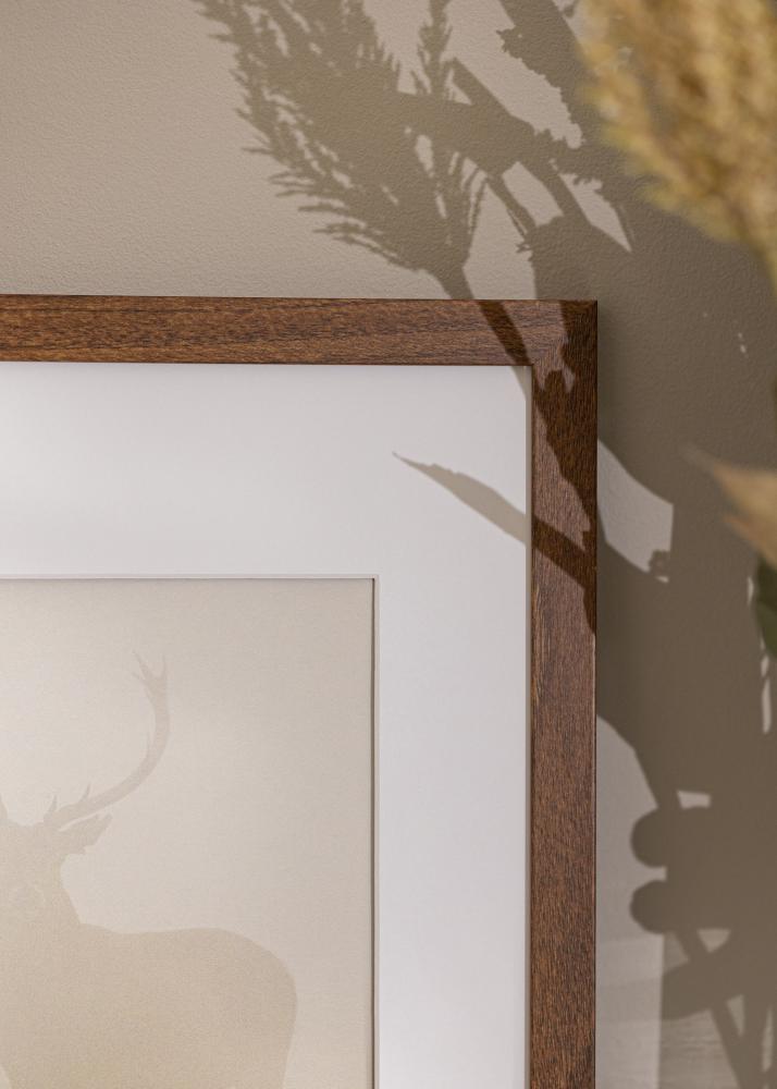 Okvir Stilren toplo Smeđa 40x40 cm - Paspartui Bijela 28x28 cm