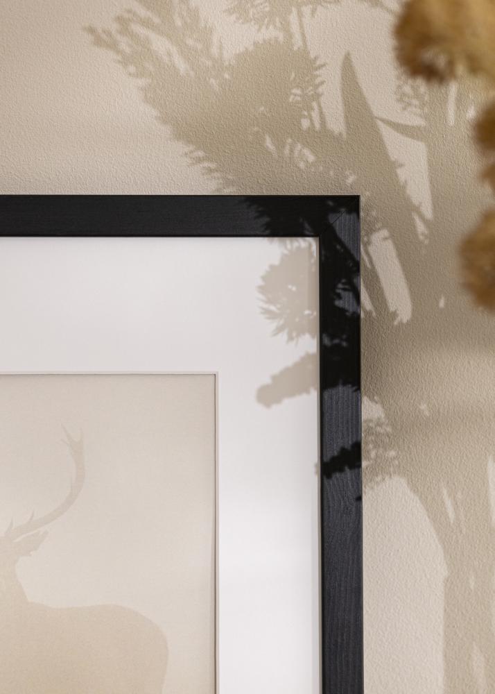 Okvir elegantan crna 56x71 cm - paspartu Bijela 46x61 cm