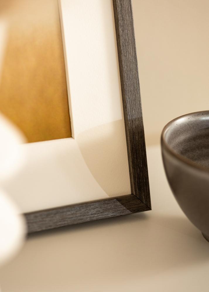 Okvir Ares sivi hrast 45x60 cm - Paspartui Bijela B3 353x500 mm