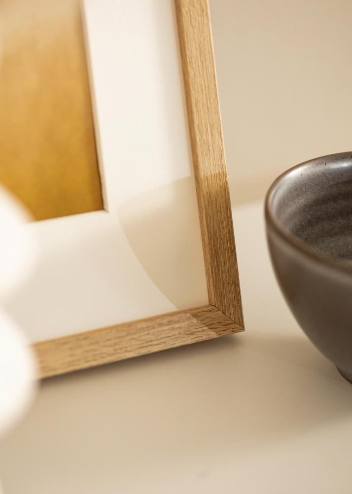 Okvir Ares priroda hrast 18x24 cm - Paspartui Bijela 13x17 cm