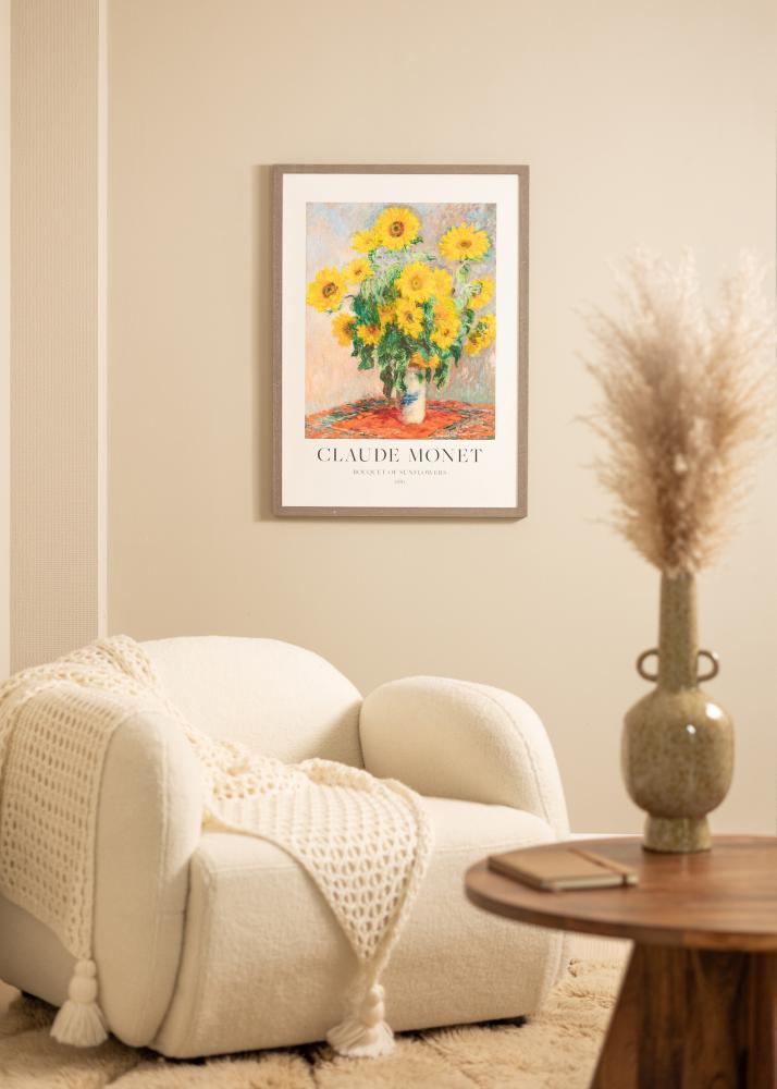 Okvir Hermes sivi 60x80 cm - Paspartui Bijela 49,3x69,3 cm