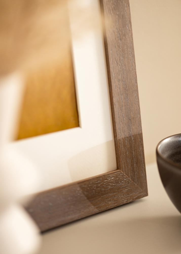 Okvir Juno sivi 40x50 cm - paspartu Bijela 11x15 inča