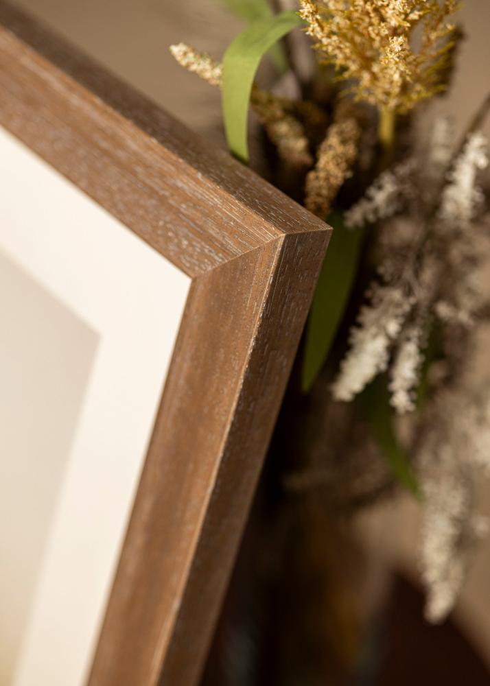 Okvir Juno sivi 40x50 cm - paspartu Bijela 11x15 inča