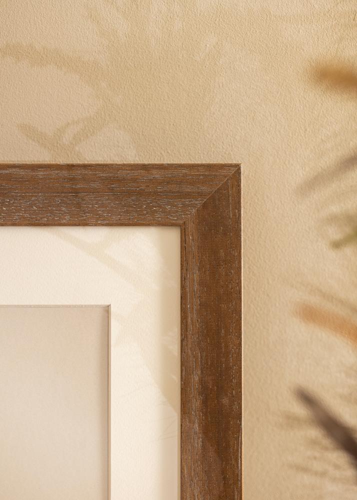 Okvir Juno sivi 40x50 cm - paspartu Bijela 11x15 inča