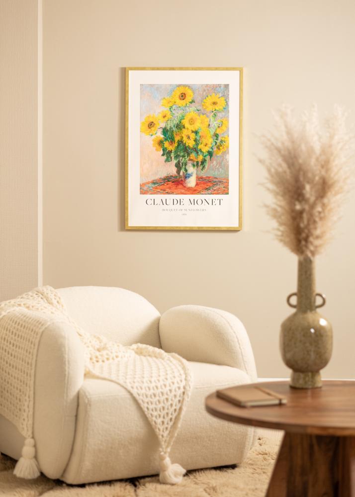 Okvir Ares Zlato 50x60 cm - Paspartui Bijela 16x20 inča