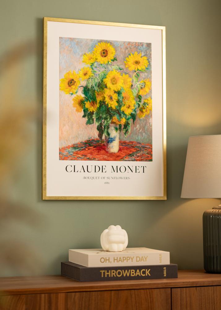 Okvir Ares Zlato 50x60 cm - Paspartui Bijela 16x20 inča