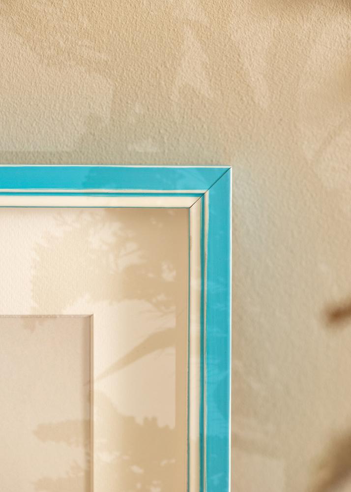 Okvir Diana svijetloplava 30x40 cm - paspartu Bijela 8x12 inča