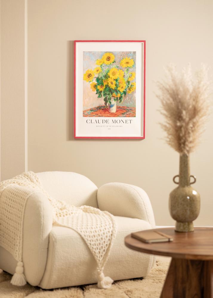 Okvir Diana crvena 45x60 cm - Paspartui Bijela 35x50 cm