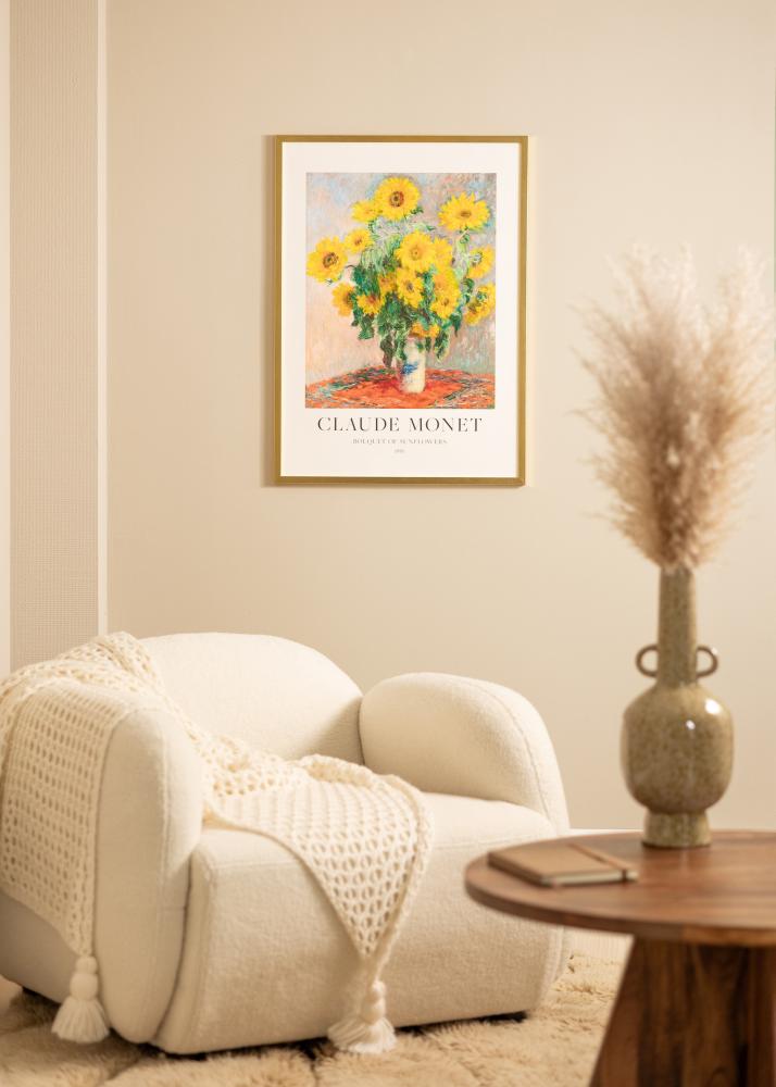 Okvir Minerva Zlato 40x50 cm - Paspartui Bijela 28x38 cm