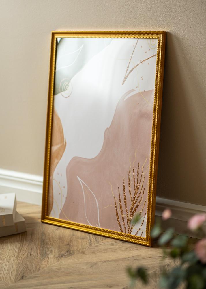 Okvir Lattice Zlato 50x70 cm - Paspartui Bijela 16x24 inča