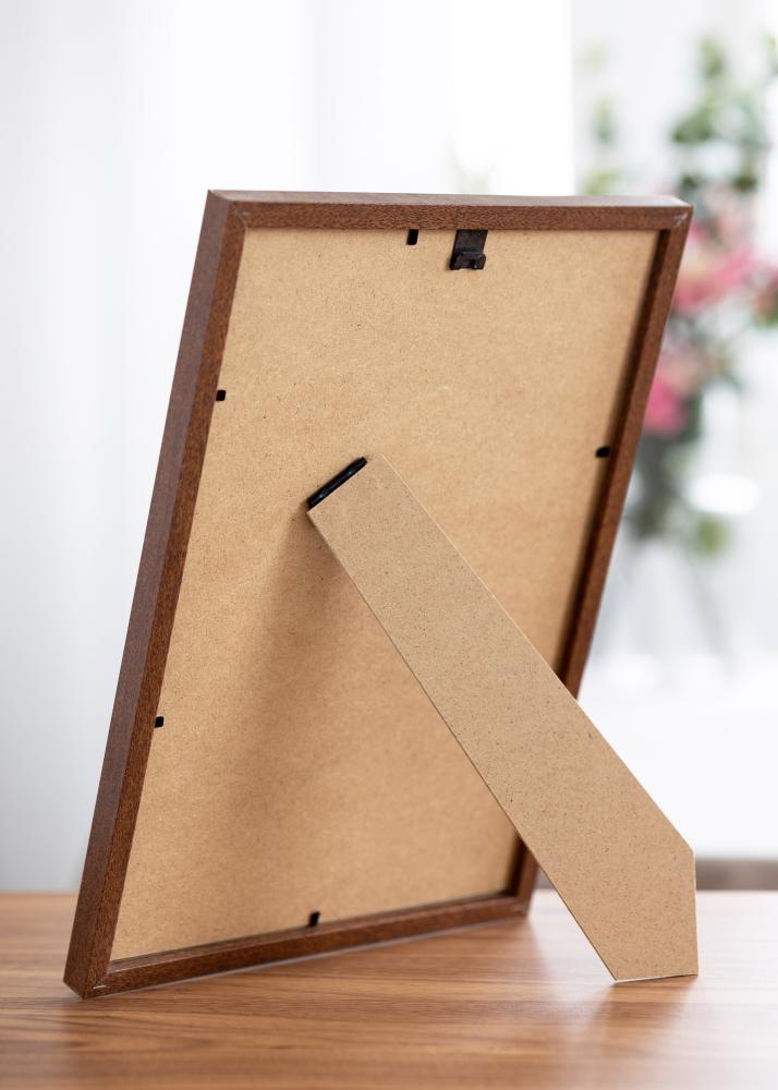 Okvir Modern vruće smeđa 20x30 cm - Paspartui Bijela 15x21 cm