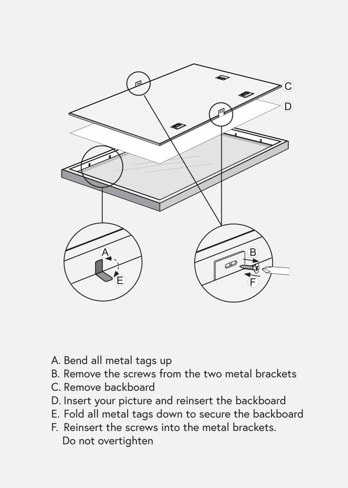 Okvir Massiv hrast 60x80 cm - Paspartui Bijela 50x70 cm